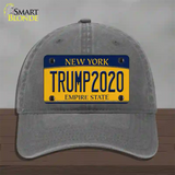 Trump 2020 New York Novelty License Plate Hat Unconstructed Cotton / Charcoal