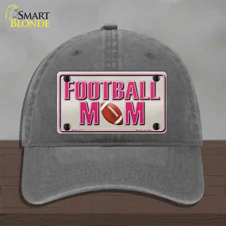 Football Mom Novelty License Plate Hat Unconstructed Cotton / Charcoal