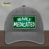 Heavily Medicated Novelty License Plate Hat Unconstructed Cotton / Charcoal