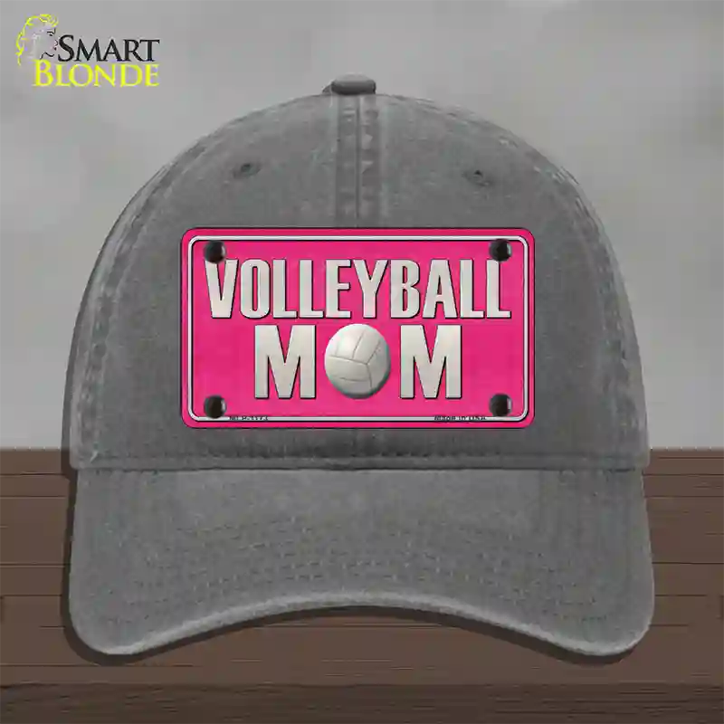 Volleyball Mom Novelty License Plate Hat Unconstructed Cotton / Charcoal