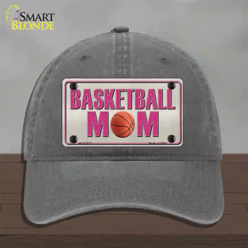 Basketball Mom Novelty License Plate Hat Unconstructed Cotton / Charcoal