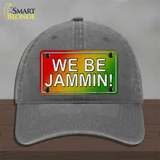 We Be Jammin Rasta Novelty License Plate Hat Unconstructed Cotton / Charcoal