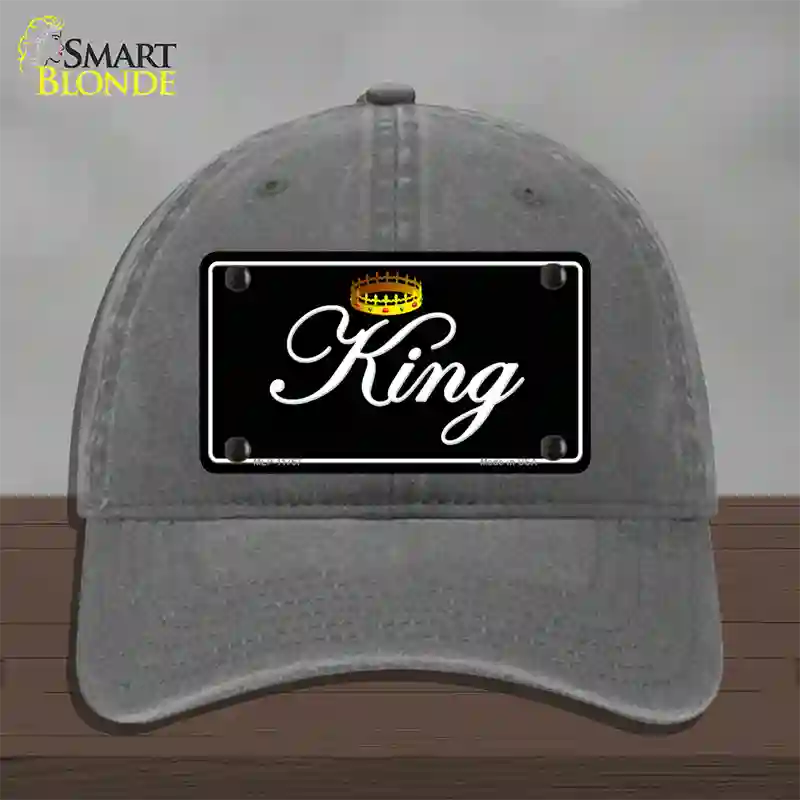 King Novelty License Plate Hat Unconstructed Cotton / Charcoal