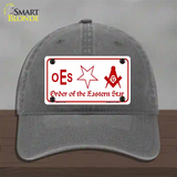 Order Of The Eastern Star Novelty License Plate Hat Unconstructed Cotton / Charcoal