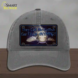 They Call Me Catfish Novelty License Plate Hat Unconstructed Cotton / Charcoal