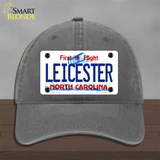 Leicester North Carolina State Novelty License Plate Hat Unconstructed Cotton / Charcoal