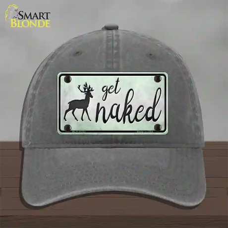 Get Naked Novelty License Plate Hat Unconstructed Cotton / Charcoal