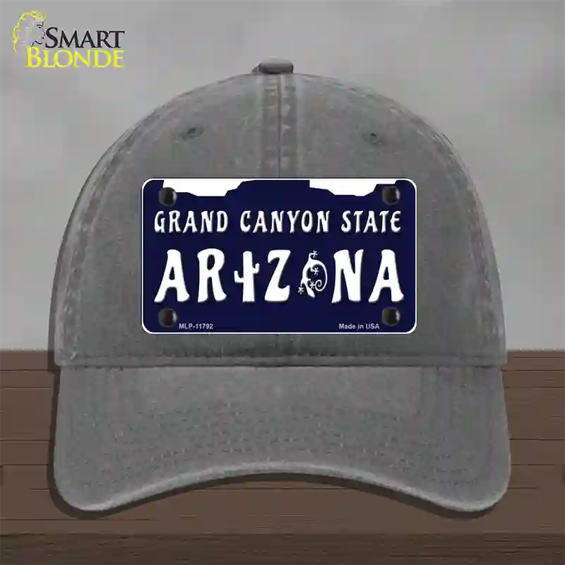 Arizona Grand Canyon State Novelty License Plate Hat Unconstructed Cotton / Charcoal