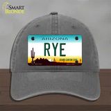 Rye Arizona Novelty License Plate Hat Unconstructed Cotton / Charcoal