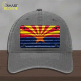 Arizona Flag Novelty License Plate Hat Unconstructed Cotton / Charcoal