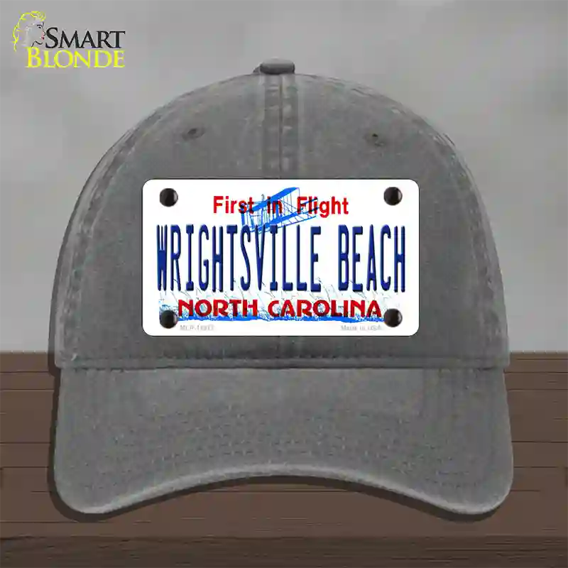 Wrightsville Beach North Carolina Novelty License Plate Hat Unconstructed Cotton / Charcoal