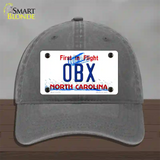 OBX North Carolina Novelty License Plate Hat Unconstructed Cotton / Charcoal