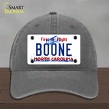 Boone North Carolina Novelty License Plate Hat Unconstructed Cotton / Charcoal