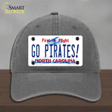 Go Pirates North Carolina Novelty License Plate Hat Unconstructed Cotton / Charcoal