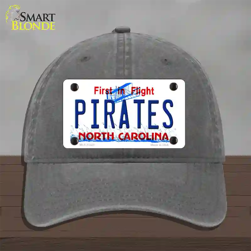 Pirates North Carolina Novelty License Plate Hat Unconstructed Cotton / Charcoal