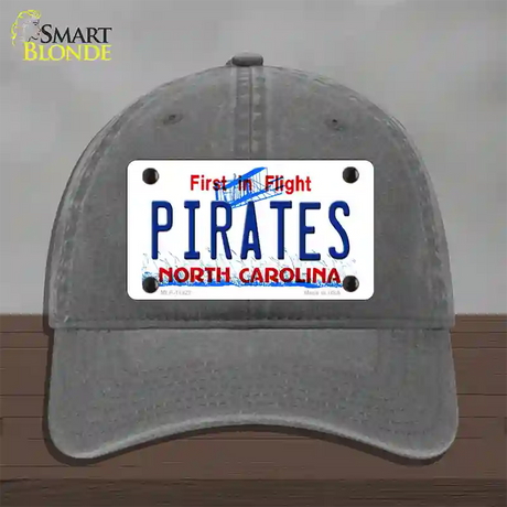 Pirates North Carolina Novelty License Plate Hat Unconstructed Cotton / Charcoal