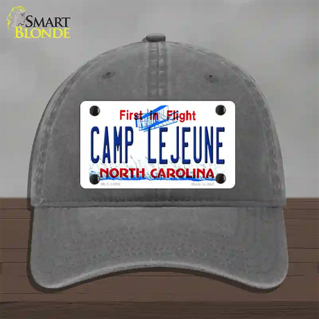 Camp Lejeune North Carolina Novelty License Plate Hat Unconstructed Cotton / Charcoal