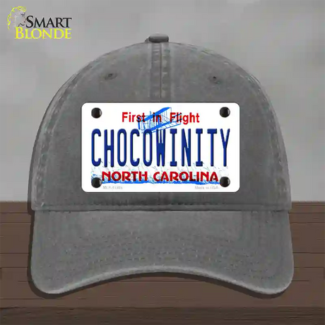 Chocowinity North Carolina Novelty License Plate Hat Unconstructed Cotton / Charcoal