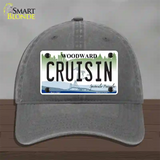 Cruisin Woodward Michigan Novelty License Plate Hat Unconstructed Cotton / Charcoal