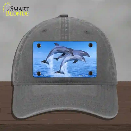 Dolphins Novelty License Plate Hat Unconstructed Cotton / Charcoal