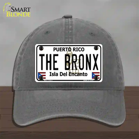 The Bronx Puerto Rico Novelty License Plate Hat Unconstructed Cotton / Charcoal