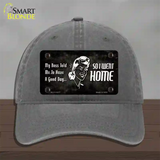 So I Went Home Novelty License Plate Hat Unconstructed Cotton / Charcoal