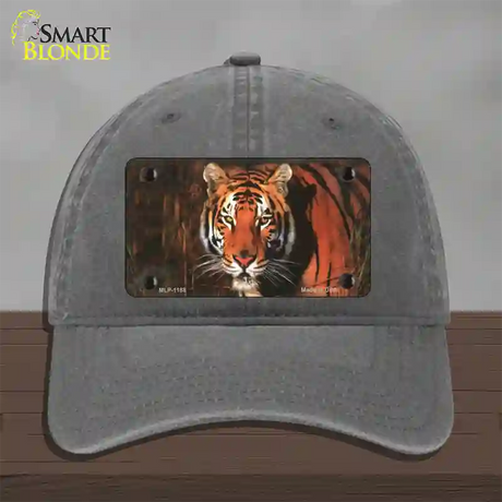 Tiger Novelty License Plate Hat Unconstructed Cotton / Charcoal