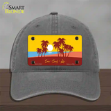 Sun Surf Life Novelty License Plate Hat Unconstructed Cotton / Charcoal