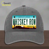 Whiskey Row Arizona Novelty License Plate Hat Unconstructed Cotton / Charcoal