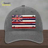 Hawaii Corrugated Flag Novelty License Plate Hat Unconstructed Cotton / Charcoal