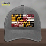 Maryland Corrugated Flag Novelty License Plate Hat Unconstructed Cotton / Charcoal