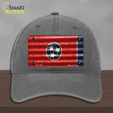 Tennessee Corrugated Flag Novelty License Plate Hat Unconstructed Cotton / Charcoal