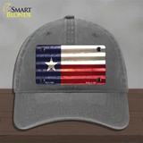 Texas Corrugated Flag Novelty License Plate Hat Unconstructed Cotton / Charcoal