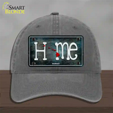 Hawaii Home State Outline Novelty License Plate Hat Unconstructed Cotton / Charcoal