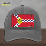 St. Louis State Flag Missouri Novelty License Plate Hat Unconstructed Cotton / Charcoal