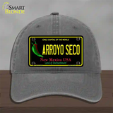 Arroyo Seco Black New Mexico Novelty License Plate Hat Unconstructed Cotton / Charcoal