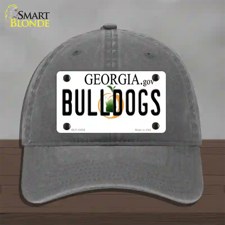 Georgia Bulldogs Novelty License Plate Hat Unconstructed Cotton / Charcoal