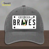 Georgia Braves Novelty License Plate Hat Unconstructed Cotton / Charcoal