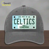 Celtics New Hampshire State Novelty License Plate Hat Unconstructed Cotton / Charcoal