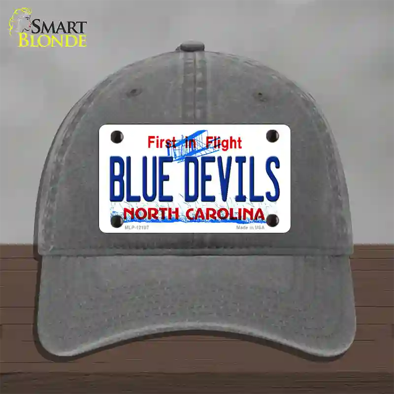 Blue Devils North Carolina State Novelty License Plate Hat Unconstructed Cotton / Charcoal