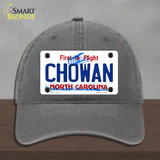 Chowan North Carolina State Novelty License Plate Hat Unconstructed Cotton / Charcoal