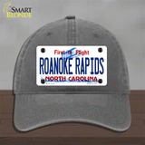 Roanoke Rapids North Carolina State Novelty License Plate Hat Unconstructed Cotton / Charcoal