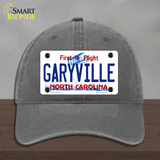 Garyville North Carolina State Novelty License Plate Hat Unconstructed Cotton / Charcoal