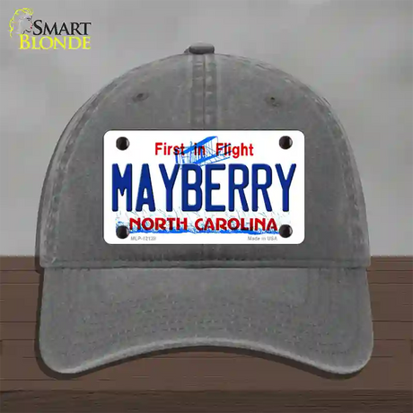 Mayberry North Carolina State Novelty License Plate Hat Unconstructed Cotton / Charcoal