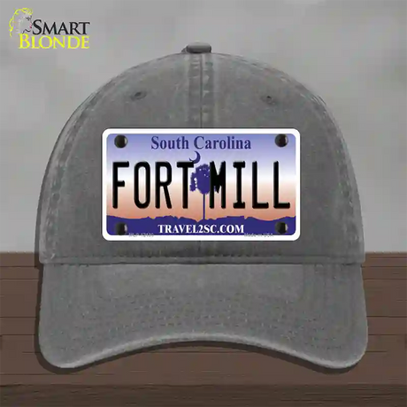 Fort Mill South Carolina Novelty License Plate Hat Unconstructed Cotton / Charcoal