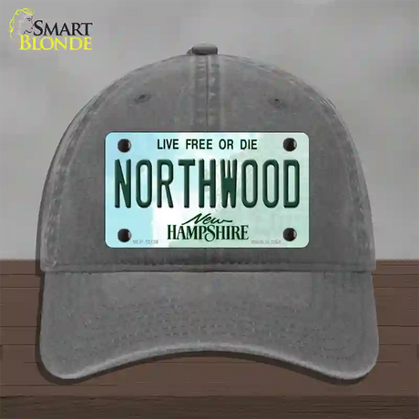 Northwood New Hampshire Novelty License Plate Hat Unconstructed Cotton / Charcoal