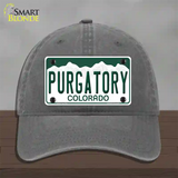 Purgatory Colorado Novelty License Plate Hat Unconstructed Cotton / Charcoal