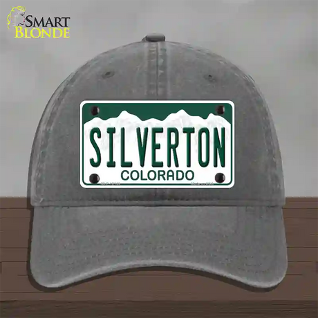 Silverton Colorado Novelty License Plate Hat Unconstructed Cotton / Charcoal