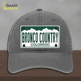 Bronco Country Colorado Novelty License Plate Hat Unconstructed Cotton / Charcoal