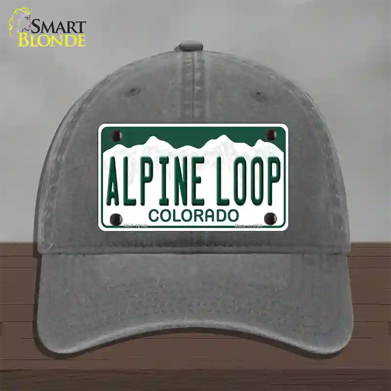 Alpine Loop Colorado Novelty License Plate Hat Unconstructed Cotton / Charcoal